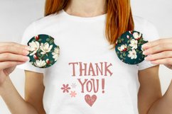 Magnolia Flowers Car Coaster PNG, Flowers Sublimation Design Product Image 4