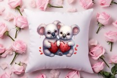 Couple Animal Valentines Day Clipart, Watercolor Couple Product Image 4
