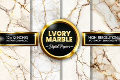 Lvory Marble Digital Papers - 04 variations Product Image 1
