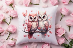 Couple Owl Valentines Day Clipart, Couple Owl Clipart Product Image 4