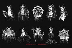 10 Bundle Dark Art Dark Ghost Nun Pray Demon Skull Lucifer Product Image 6