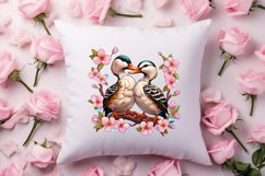 Valentines Day Mandarin Duck Couple, Christmas Clipart Product Image 4