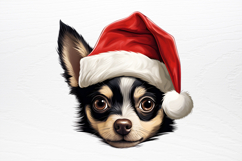 Christmas Peeking Dogs Clipart PNG Product Image 4