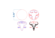 Cow Skull SVG laser cut files for Glowforge Product Image 4