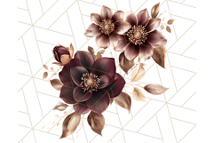 Gothic Floral PNG, Dark Aesthetic Flowers Clipart Print Product Image 4