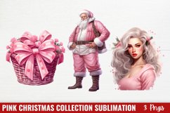 Pink Christmas Collection Sublimation, Pink Christmas PNG Product Image 1