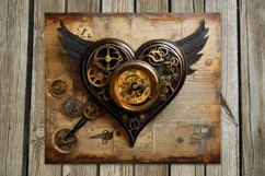 Steampunk hearts | 4 love Skinny tumbler sublimation designs Product Image 4