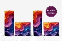 Liquid Waves Tumbler Designs, Colorful Tumbler Sublimation Product Image 4