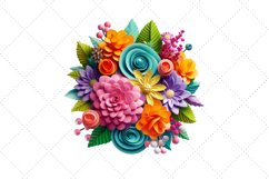 3d sublimation Floral Bouquet Clipart Bundle, 3D Sublimation Product Image 4