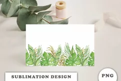 Watercolor Tropical Leaves border PNG Product Image 4