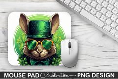 St. Patrick&#039;s Day Bunny Sublimation Mouse Pad Design Product Image 1