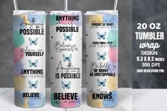 Motivational Quotes Tumbler Wrap Sublimation Product Image 1