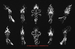 10 Bundle Dark Art Torch Flame Fire Light Lantern Olympics Product Image 6