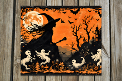 Retro Halloween | vintage Skinny tumbler sublimation design Product Image 4