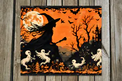 Retro Halloween | vintage Skinny tumbler sublimation design Product Image 4