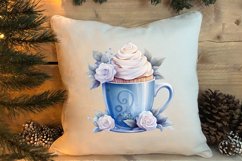 Pastel Christmas Coffee Cup Sublimation, Christmas Clipart Product Image 4