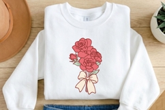 Love &amp; Blooms Coquette Clipart PNG SVG, Pink Floral Bows Product Image 4