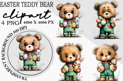 Whimsical Easter Teddy Bear Clipart Product Image 1