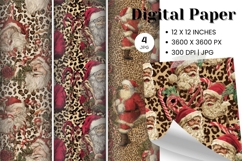 Santa Claus Background Christmas Seamless Pattern Gift Wrap2 Product Image 1