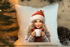 Christmas Little Girl Clipart Sublimation, Christmas PNG Product Image 4