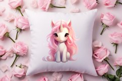 Cute Baby Unicorn Clipart, Valentines Day Couplet Product Image 4