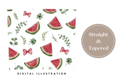 Watercolor Watermelon Tumbler Wrap, Summer Tumbler Template Product Image 4