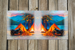 Tent in forest | 8 summer Mug Sublimation design Product Image 4