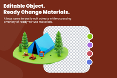 3D Isometric Camping Pack Product Image 4