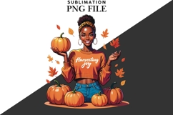 Motivational Autumn melanin woman png Product Image 4