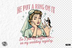 Vintage Funny Bride Sublimation PNG Product Image 1