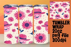 Smiling Flower Pattern Earring Sublimation PNG 20oz Product Image 1