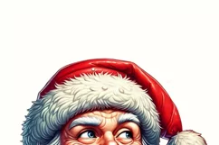 Retro Groovy Santa Claus PNG,Preppy Blowing Bubble Christmas Product Image 2