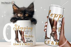 Stepping Into My Birthday PNG Brown Leopard Heels Design PNG Product Image 9