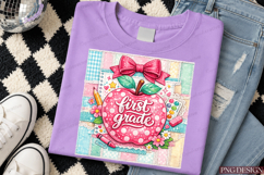 Floral Back To School Apple Coquette Bundle PNG Design | Kin Product Image 4