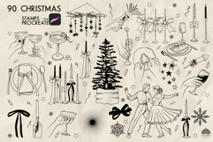 Christmas Procreate Stamp Brushes Product Image 4