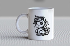 Adorable Unicorn with Backpack and Books Product Image 4