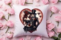 Gothic Valentines Day Clipart, Valentine Skeleton Product Image 3