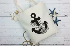 Nautical SVG | Floral Anchor SVG | Navy SVG Flower Design Product Image 6