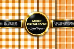 Amber Gingham Digital Papers - 04 Variations Product Image 1