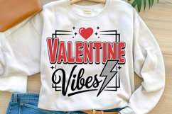 Valentine Vibes PNG | Retro Valentine Lightning Bolt PNG Product Image 1