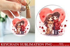 Dog Valentine&#039;s Day Keychain Sublimation Bundle Product Image 5