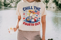 Chill the Fourth Out Goose PNG T-Shirt|4th of July PNG Subli Product Image 4
