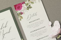 beautiful wedding card invitation with roses flower Product Image 4