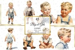 Retro Boys and Girls Clipart Bundle Product Image 4
