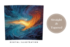 Abstract Tumbler Wrap, Blue Tumbler Sublimation Product Image 4