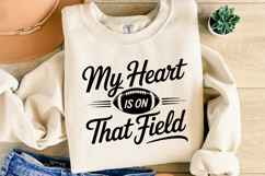 My heart is on that field Svg | Game Day Svg | Shirt Svg Product Image 4