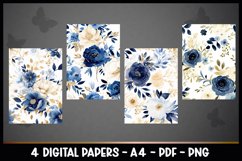 4 Digital Papers Vintage Florals I Vintage Theme Product Image 2