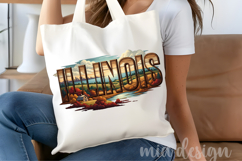 Illinois State PNG, Vintage Farmhouse Cornfield Sublimation Product Image 4