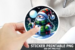Christmas Santa Sticker| Christmas Sticker PNG Design Product Image 1