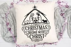 Christmas Begins With Christ Svg, Christian Christmas Svg. Product Image 6